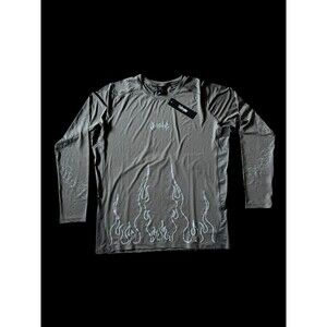 Civil Regime Blue Flames Long Sleeve Compression Shirt Men’s Size 3XL NWT